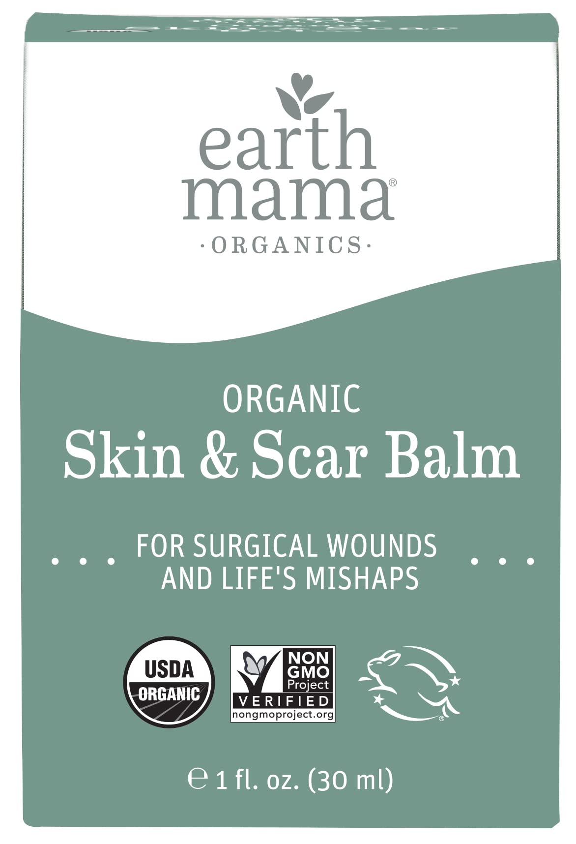 Earth Mama Organic Skin & Scar Balm | Reduces the Discomfort and Appearance of C-Section Scars and Pregnancy Stretch Marks, 1-Fluid Ounce