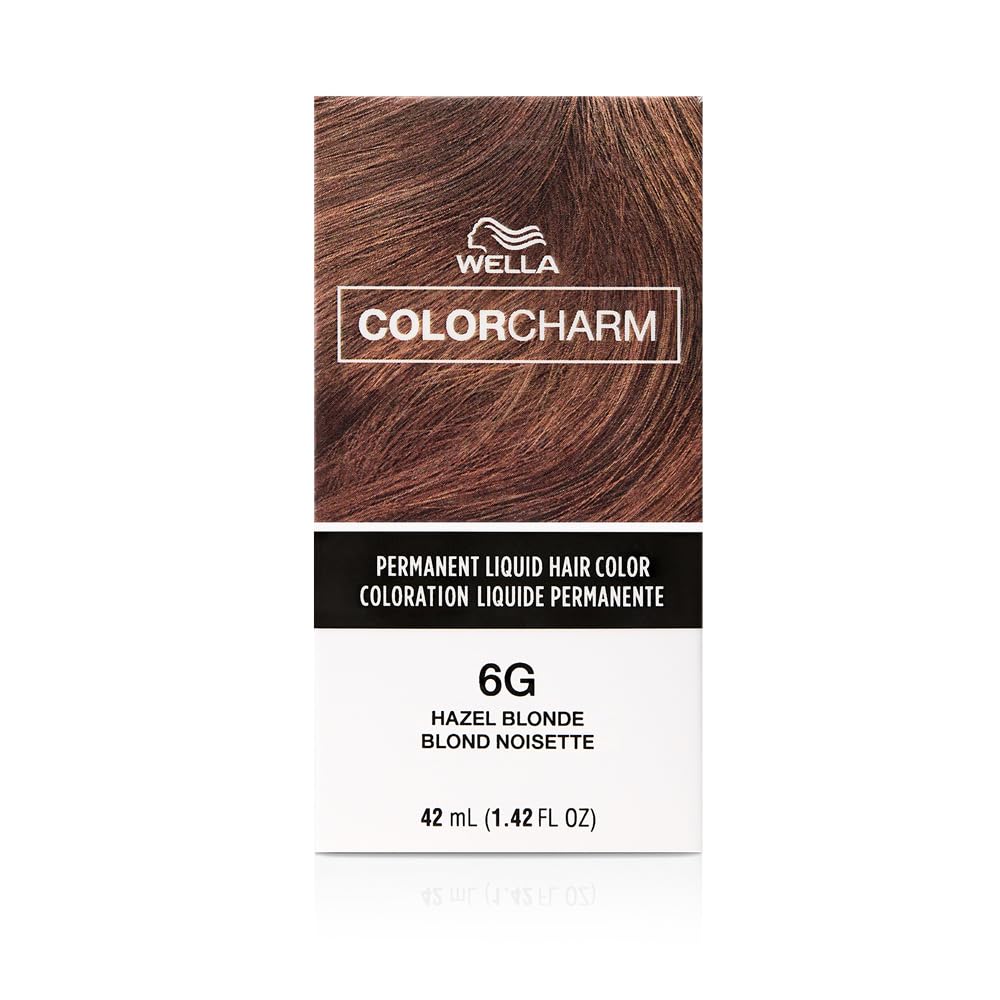 WELLA Color Charm Permanent Liquid Hair Color for Gray Coverage, 6G/555 Hazel Blonde