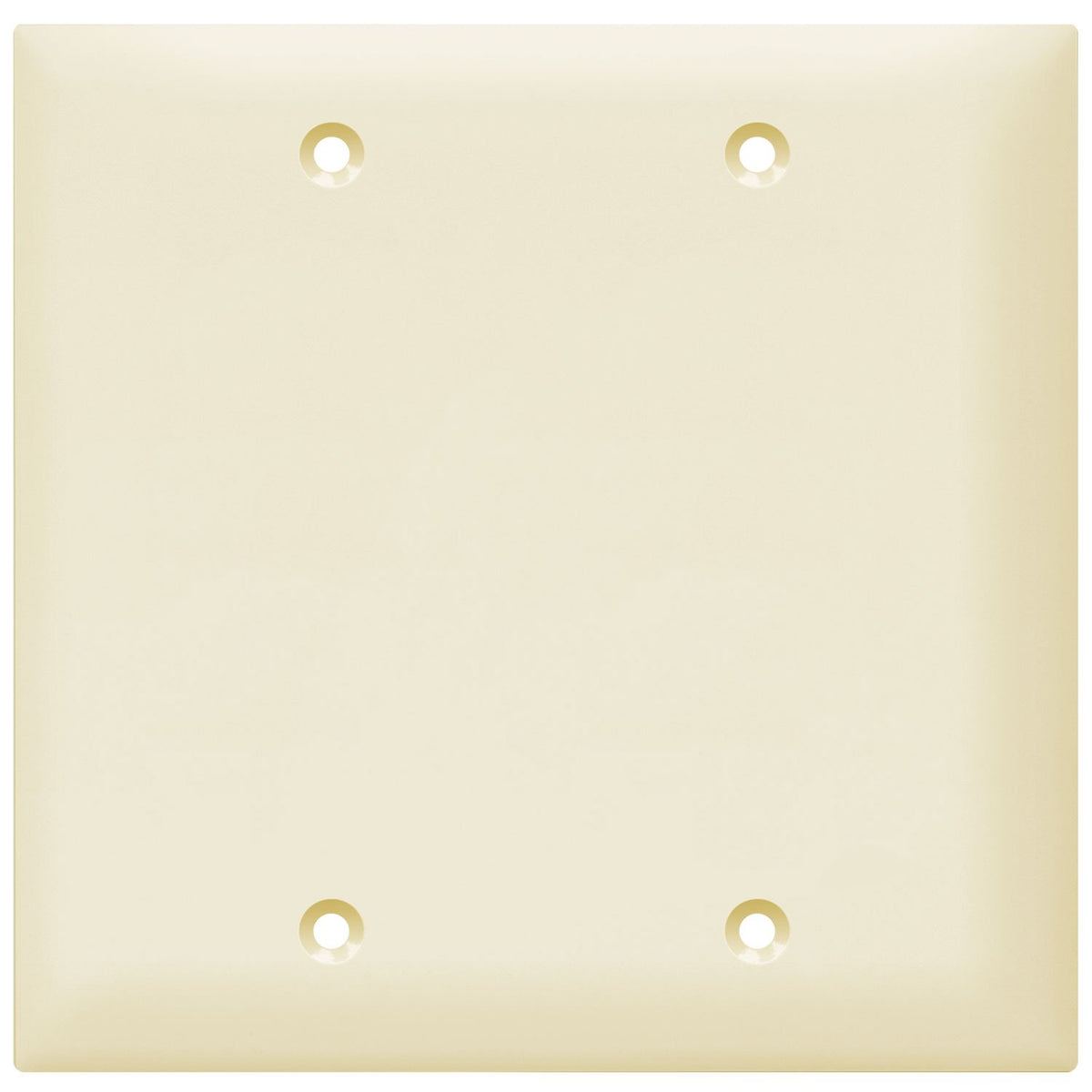 ENERLITES Double Blank Device Wall Plate, Gloss Finish, Standard Size 2-Gang 4.50" x 4.57", Polycarbonate Thermoplastic, 8802-LA, Light Almond