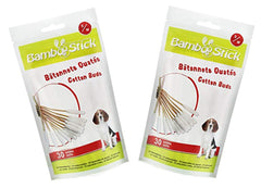 BambooStick Triple Pack Cotton Buds for Cleaning Dog's Ear, Small/Medium