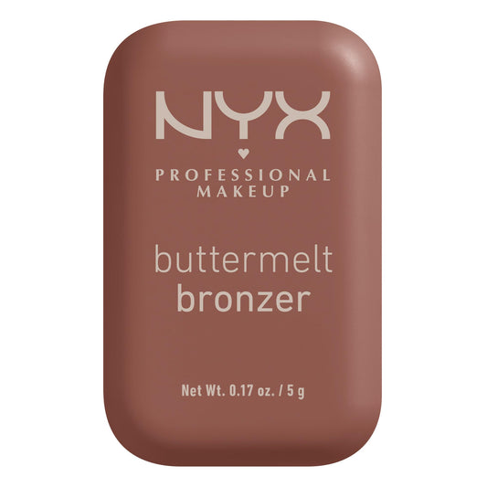 NYX PROFESSIONAL MAKEUP Buttermelt Bronzer, Powder Bronzer, 12 HR Wear, Fade Resistant & Transfer Resistant, Infused with Shea Butter - BUTTA OFF