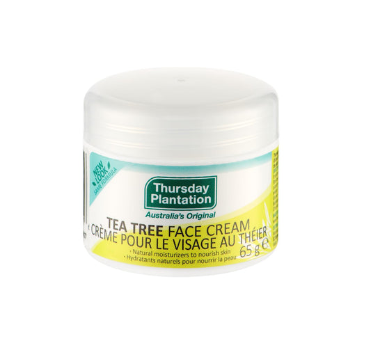 Thursday Plantation Tea Tree Face Cream with Rosehip & Vitamin E - Hydrating, Lightweight Formula - Clear, Dewy Complexion - Ideal for Daily Use - 65g