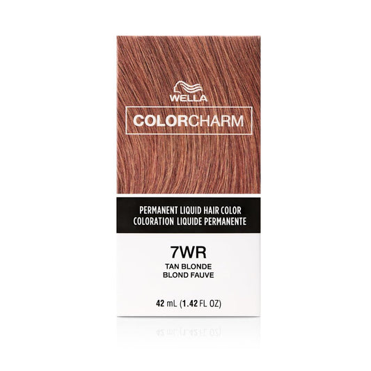 WELLA Color Charm Permanent Liquid Hair Color for Gray Coverage, 7WR Tan Blonde