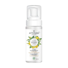ATTITUDE Micellar Foaming Facial Cleanser, Made in Canada, EWG Verified, Dermatologically Tested, Plant and Mineral-Based, Vegan, Lemon Leaves, 150 mL