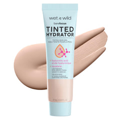 wet n wild Bare Focus Tinted Hydrator Matte Natural Finish, Oil-Free Tinted Face Moisturizer Makeup, Hyaluronic Acid, Squalane, Sheer To Medium Coverage – Fair