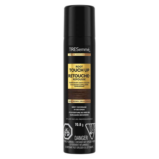 TRESemmé Root Touch-Up Hair Spray conceals greys in seconds for dark brown hair temporary hair colour in an aerosol spray 70.8 g