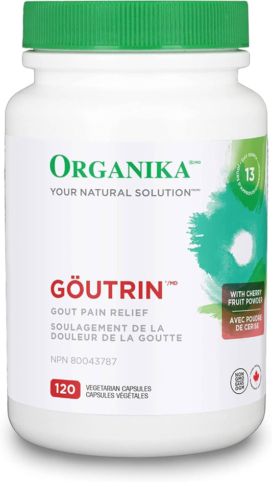 Organika Goutrin- Gout Relief Formulation, Reduce Uric Acid, Diuretic, 120 vcaps