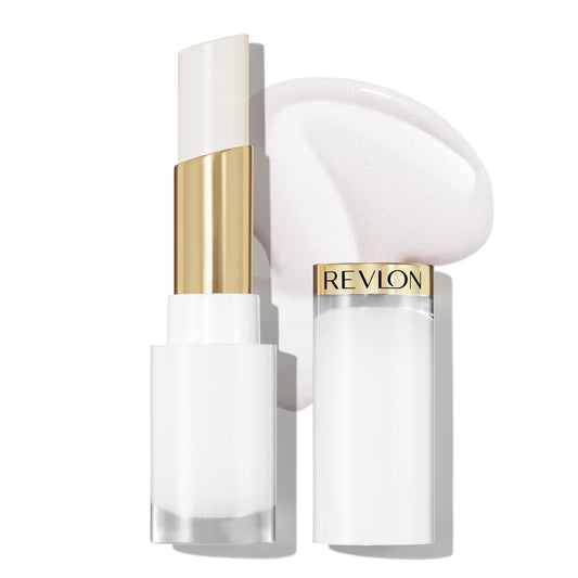 Revlon Super Lustrous Glass Shine Balm, Hydrating Tinted Lip Balm, Sheer, Glossy Shiny Finish, 001 Sparkling Quartz, 0.11 oz
