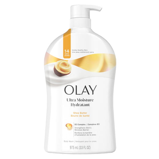 Olay Ultra Moisture Body Wash with Shea Butter, Free from Parabens, 975 ml
