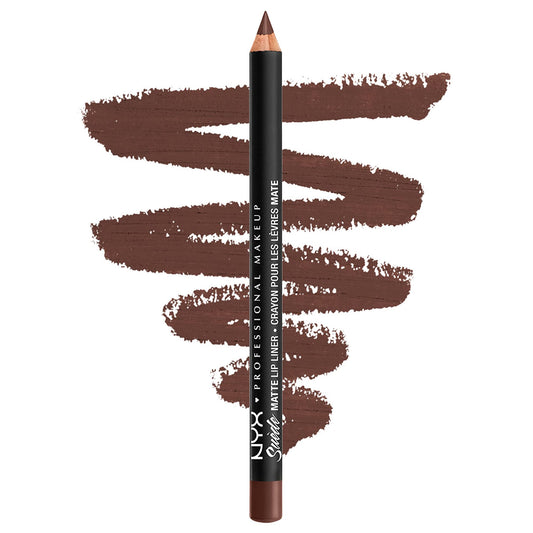 NYX PROFESSIONAL MAKEUP Suede Matte Lip Liner, Vegan Formula - Club Hopper (Brown With Reddish Undertone)