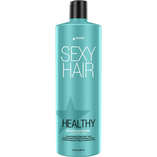 SexyHair Healthy Tri-Wheat Leave-In Conditioner, 33.8 Oz | Up to 90% Better Detangling | Reduces Breakage | Moisture, Smoothness, and Shine