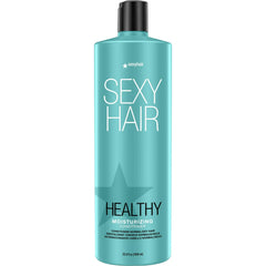 SexyHair Healthy Tri-Wheat Leave-In Conditioner, 33.8 Oz | Up to 90% Better Detangling | Reduces Breakage | Moisture, Smoothness, and Shine