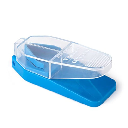 EZY DOSE Pill Cutter and Splitter, Cuts Pills, Vitamins, Tablets, Stainless Steel Blade, Travel Sized, Safely Cut Pills and Vitamins, Easy to Use, Color May Vary, BPA Free