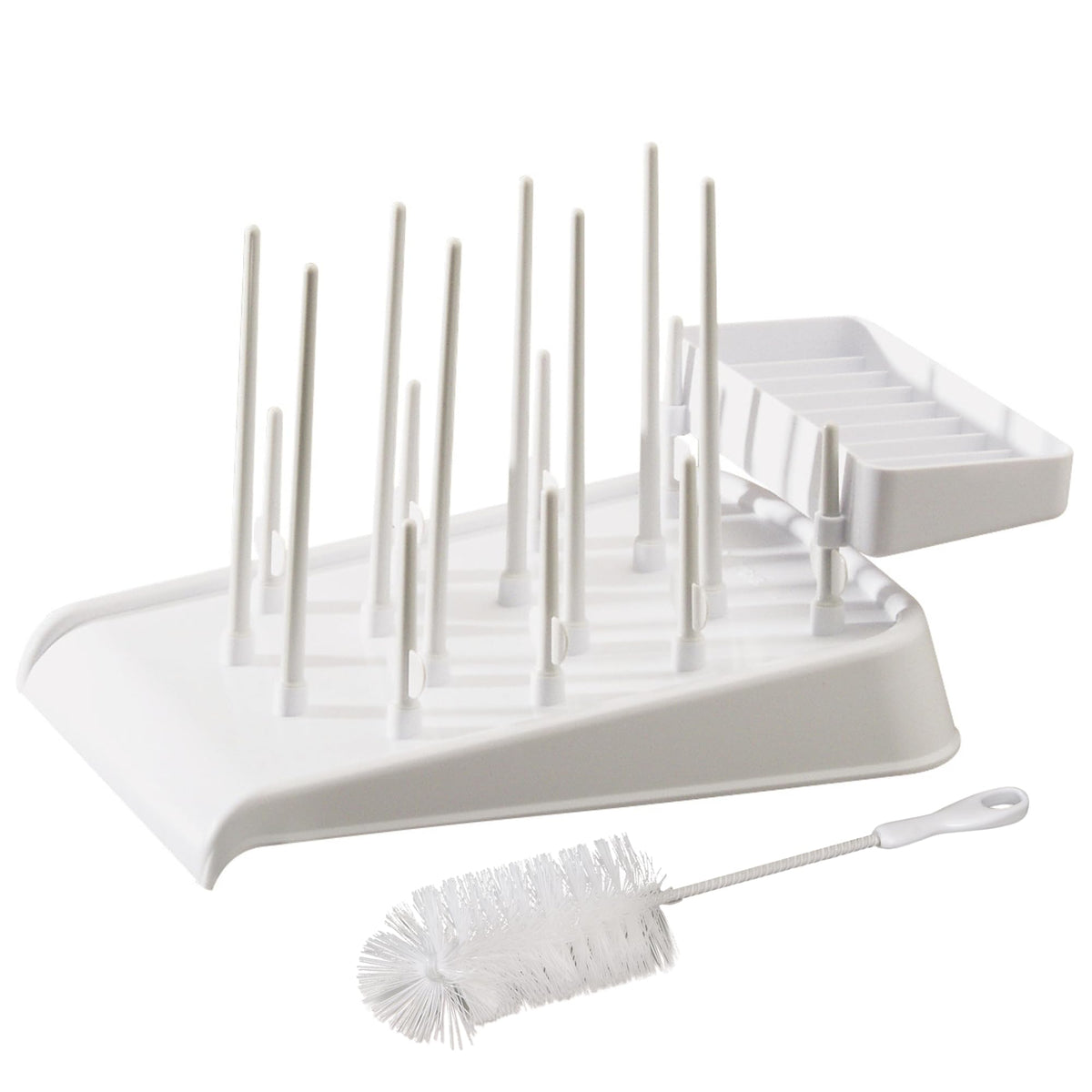 Mommy's Helper Drain 'N Dry Bottle Drying Rack, Whtie