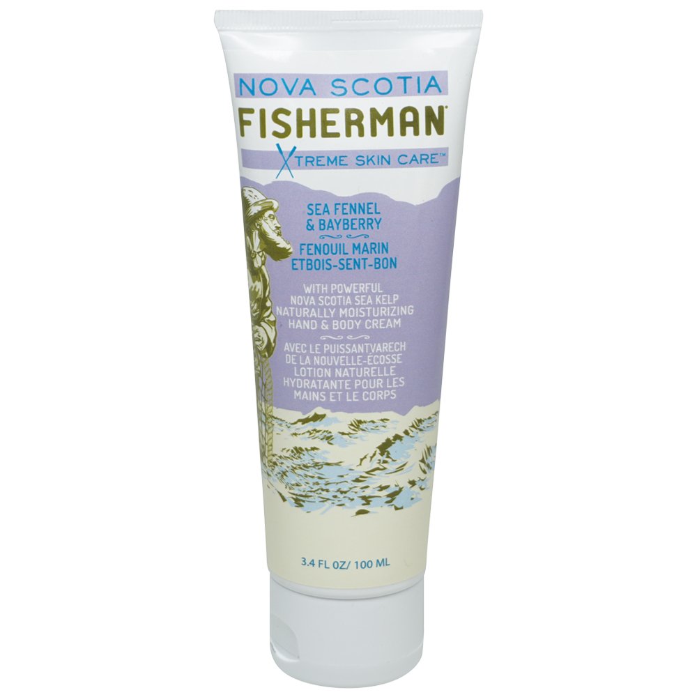 Nova Scotia Fisherman-Hand and Body Cream,Naturally Moisturizing,Vegan Friendly,Cruelty-Free,with Nova Scotia Sea Kelp,No Artificial Ingredients,Plant-Based Body Care(Sea Fennel and Bayberry, 3.4 oz.)