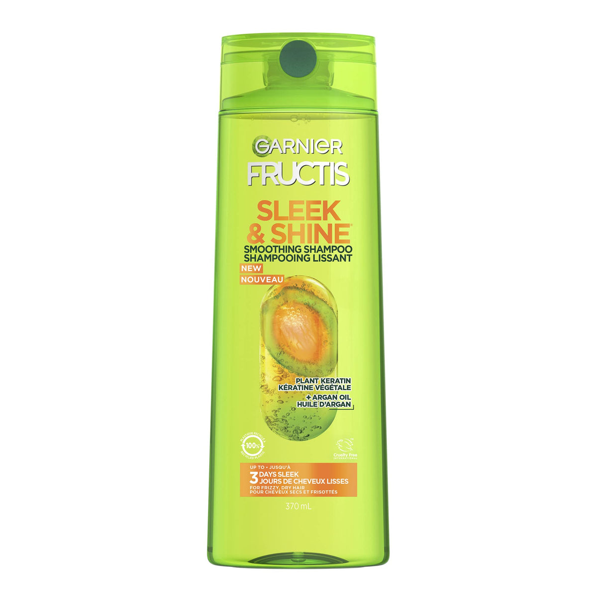 Garnier Fructis Shampoo Sleek and Shine, 370 ml (Pack of 1)