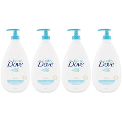 Baby Dove Sensitive Skin Care Hypoallergenic Lotion with Skin-natural Nutrients Rich Moisture Baby Lotion Free of Parabens, Phthalates, Dyes and Sulfates 591 ml (Pack of 4)