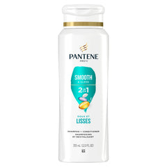 Pantene Smooth & Sleek 2in1 Shampoo and Conditioner, 355 mL