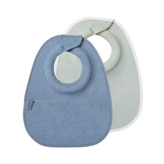 Tommee Tippee Closer to Nature Comfi-Neck Baby Bib with Padded Collar, Reversible, Dusky Blue, One Size