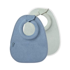Tommee Tippee Closer to Nature Comfi-Neck Baby Bib with Padded Collar, Reversible, Dusky Blue, One Size