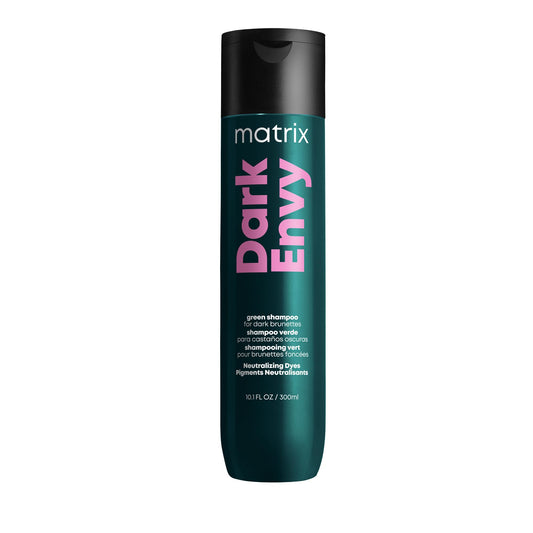Matrix Shampoo, Dark Envy Color-Depositing Green Shampoo,Neutralizing Red Undertones in Dark Brown or Black Hair, Cleanses and Tones,Cool,Glossy Finish,For Dark Brunette Hair,300ml(Packaging May Vary)