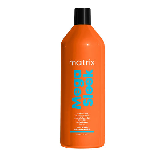 Matrix Conditioner, Mega Sleek Smoothing Conditioner with Shea Butter, Protects Hair Against Humidity, Nourishes Course, Unruly Hair, For All Hair Types, 1000ml (Packaging May Vary)