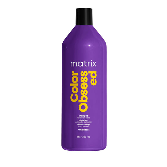 Matrix Hair Shampoo, Color Obsessed Antioxidant, Enhances Protects, Prevents Fading, Leaves Soft Manageable, For Color-Treated, 1000ml (Packaging May Vary)