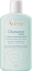 Eau Thermale Avène Cleanance HYDRA Cleansing Soothing Cream, Soap-free Face cleanser, Adjunctive Care for Drying Acne Treatment, 200 ml