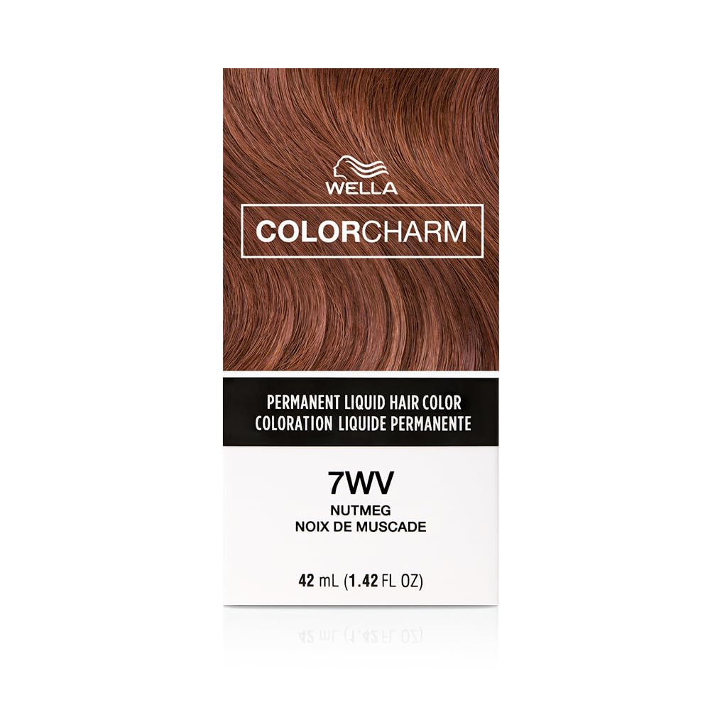 WELLA Color Charm Permanent Liquid Hair Color for Gray Coverage, 7WV Nutmeg