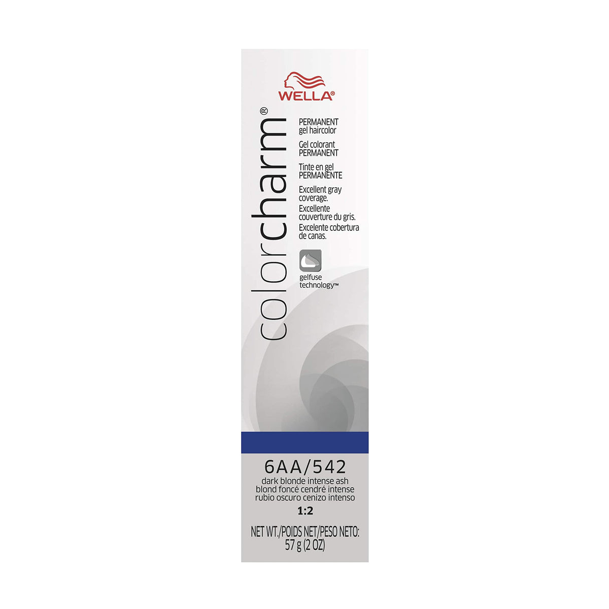 COLORCHARM Permanent Gel| Hair Color for Gray Coverage| 6AA Dark Blonde Intense Ash| 2 Fl oz.