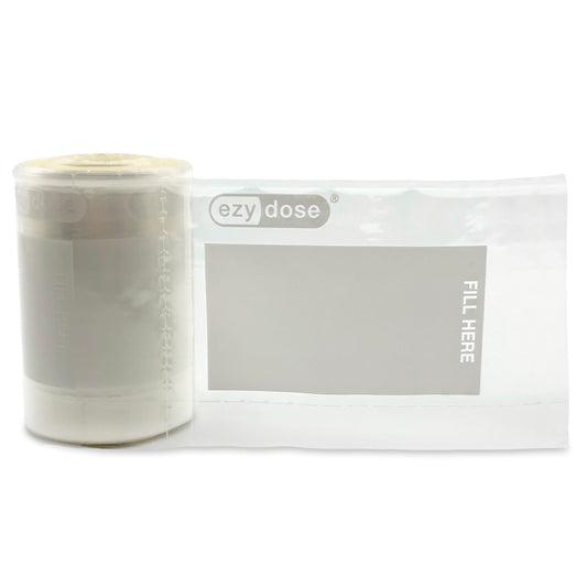EZY DOSE Disposable Pill, Vitamin, and Medicine Organizer Pouches, Zippered Seal Bags, 400 Count White