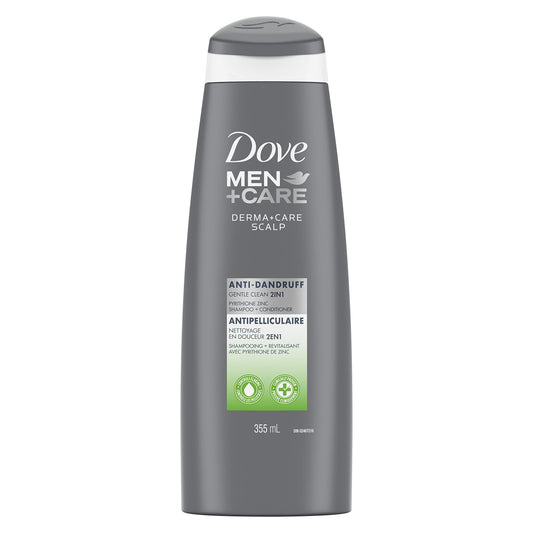 Dove Men + Care Derma+Care Scalp Gentle Clean 2in1 Shampoo & Conditioner Clincially Proven to Fight Dandruff with Pyrithione Zinc 355 ml