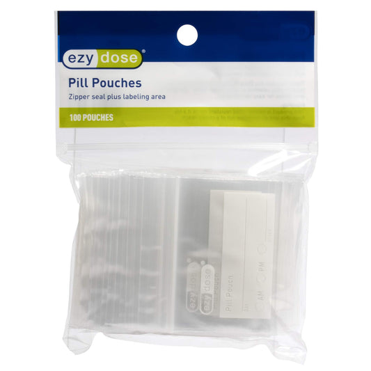 EZY DOSE Disposable Pill, Vitamin, and Medicine Organizer Pouches, Zippered Seal Bags, Pocket Sized and Travel Friendly, Easy to Use, 100 Count, BPA Free