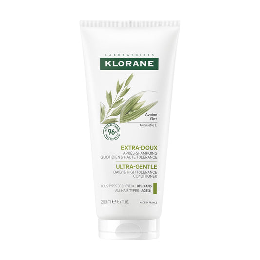 Klorane - Ultra-Gentle Conditioner With Oat - All Hair Types - Dermatologist & Pediatric Tested, Hypoallergenic - 200ml