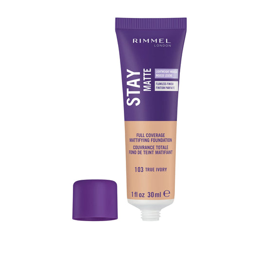 Rimmel London Stay Matte Liquid Mousse Foundation - True Ivory - 30 ml