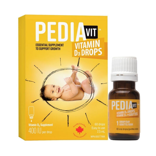 PediaVit Liquid Vitamin D3 400IU, 60 Drops, 2.5mL