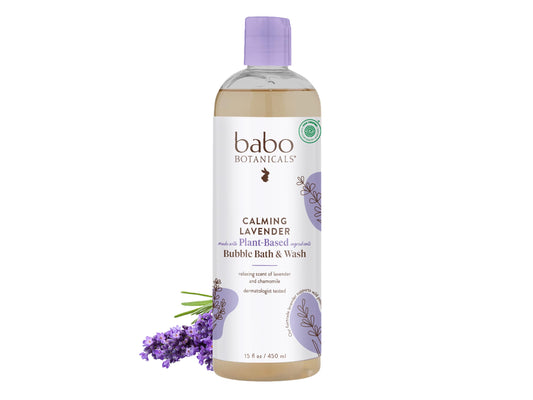 Babo Botanicals Calming Baby 3 in 1: Bubble Bath, Shampoo and Wash 15 Ounces