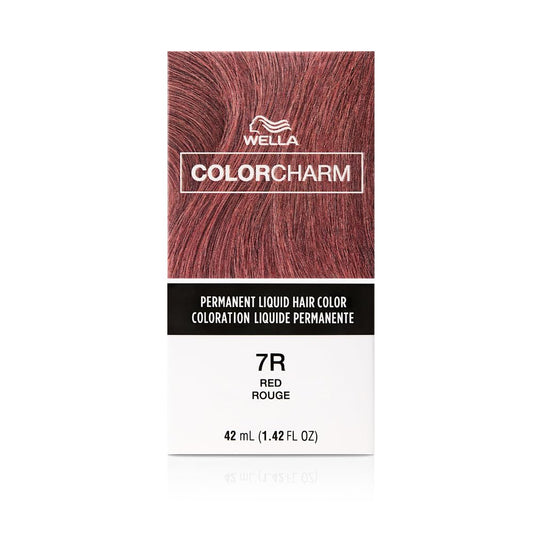 WELLA Color Charm Permanent Liquid Hair Color for Gray Coverage, 7R Red