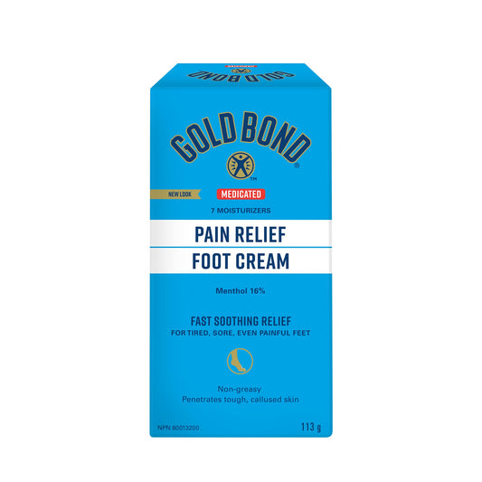 Gold Bond Medicated Pain Relief Foot Cream, 113g Tube