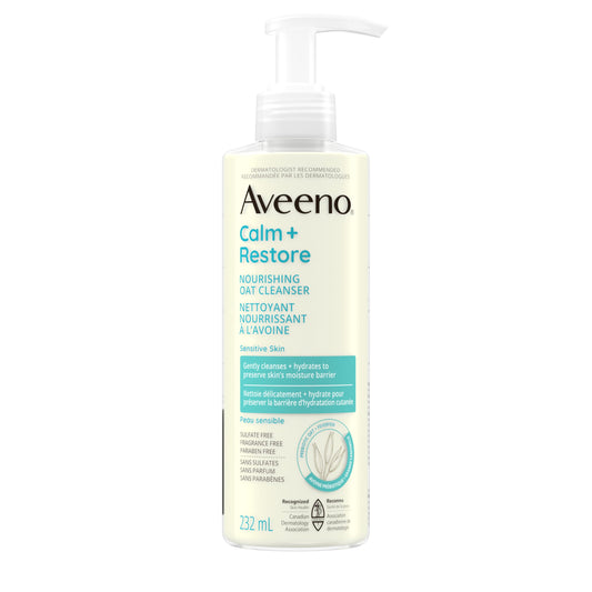 Aveeno Calm + Restore Nourishing Oat Facial Cleanser Refill Pouch 473 mL