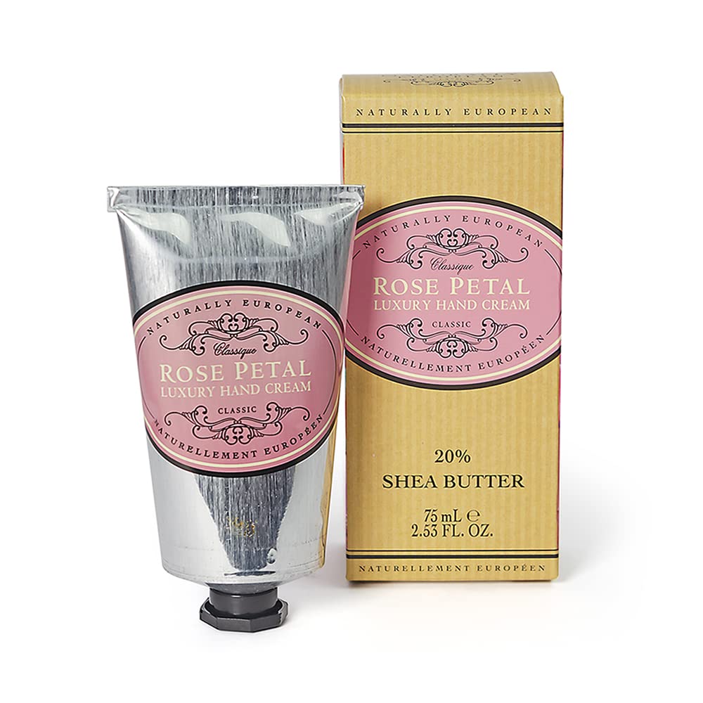 Natural European Hand Cream by Somerset, Natural Hand Creams Made in Europe - Rose Petal, 75 ml (Pack of 1)