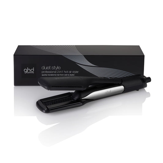 ghd Duet Style | 2-in-1 Flat Iron Hair Straightener + Hair Dryer, Hot Air Styler to Transform Hair from Wet to Styled | Black