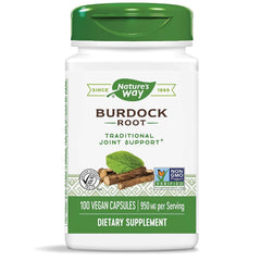 Nature's Way Premium Burdock Root Capsules - Herbal Diuretic & Rheumatism Relief, Non-GMO, 100 Vegetarian Capsules