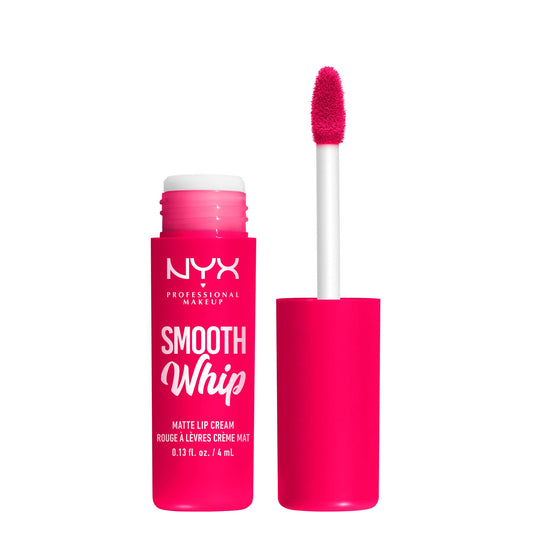 NYX PROFESSIONAL MAKEUP, Smooth Whip, Matte Lip Cream, Shea + cocoa butter, Vegan Formula - 10 PILLOW FIGHT (Neon Pink)