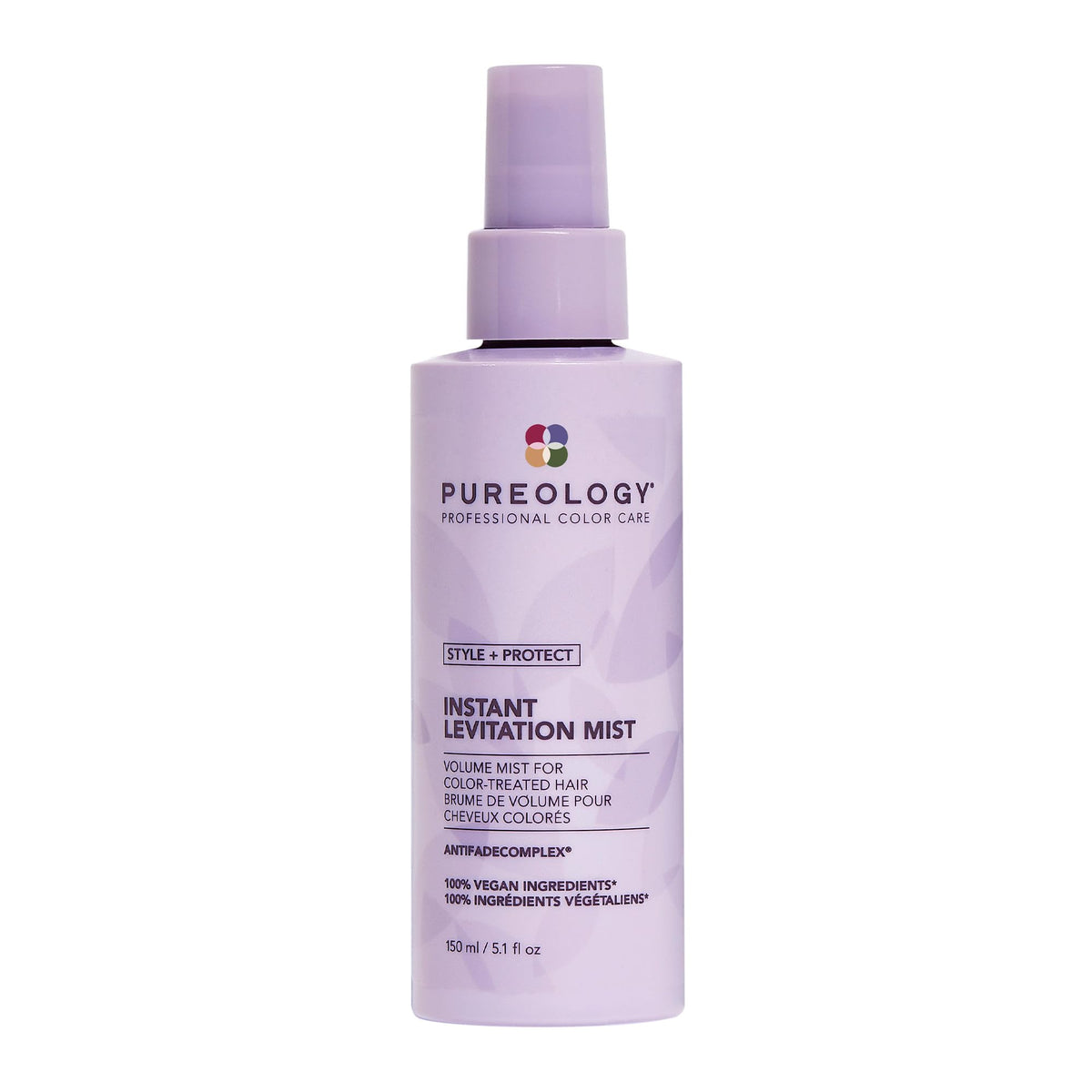Pureology Volumizing Hair Spray, Adds Volume, Style + Protect Instant Levitation Mist, For Fine, Color-Treated Hair, Lightweight, Volumizing Spray, Sulfate-Free, Vegan, 150 ML