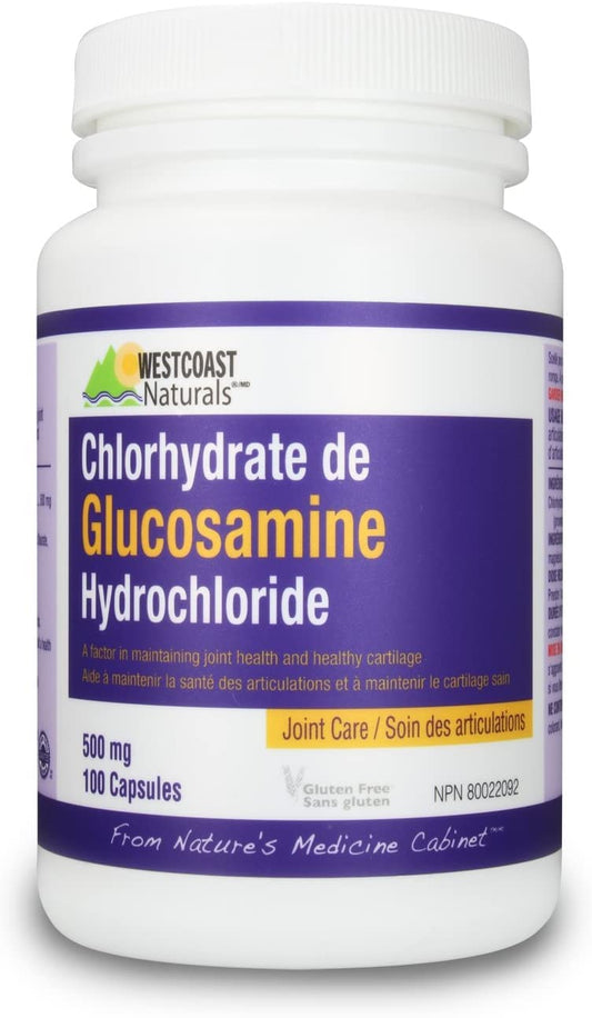 WESTCOAST NATURALS Glucosamine Hydrochloride 500mg 100 Count