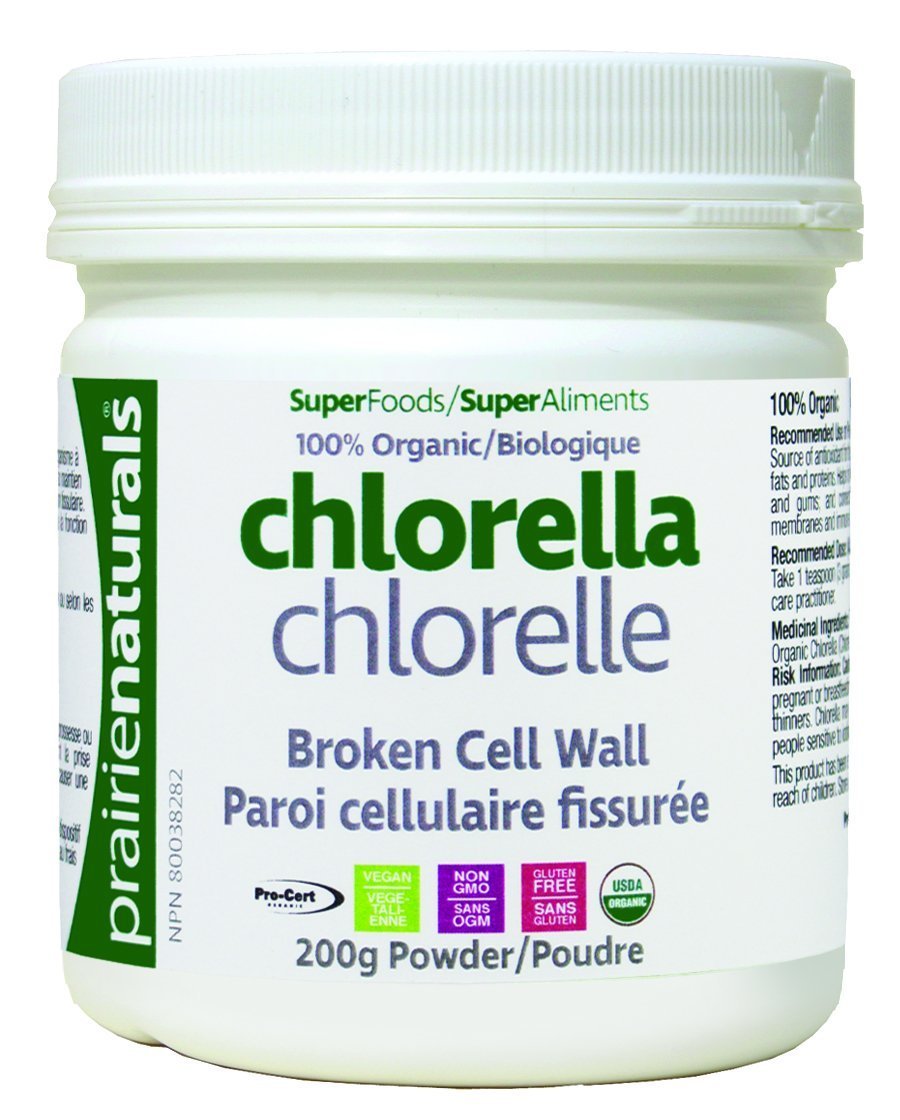 Prairie Naturals Organic Chlorella Broken Cell Wall Powder - 200 Gram