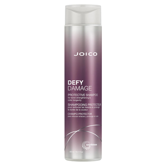 Joico Defy Damage Protective Shampoo | Bond Repair & Hair Treatment for Dry Damaged Hair | Strengthen & Rebuild Bonds | Heat Protectant with Moringa Oil, Sulfate-Free, Color Safe, 300mL
