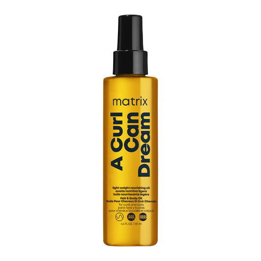 Matrix Light-Weight Hair and Scalp Oil A Curl Can Dream, For Curly & Coily Hair, Silicone Free, Infused with Manuka Honey Extract, 131ml (Packaging May Vary)