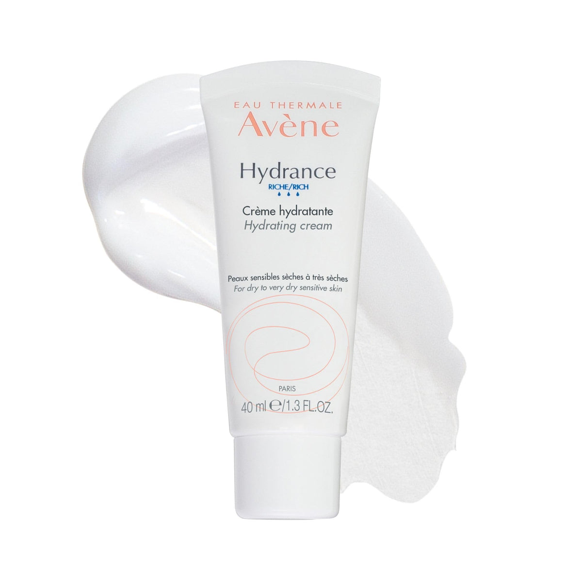 Eau Thermale Avene Hydrance Optimale Rich hydrating cream, Moisturizing, For Sensitive and Dehydrated Skin, Hydrating, Plumping and Radiance boosting, 40 ml